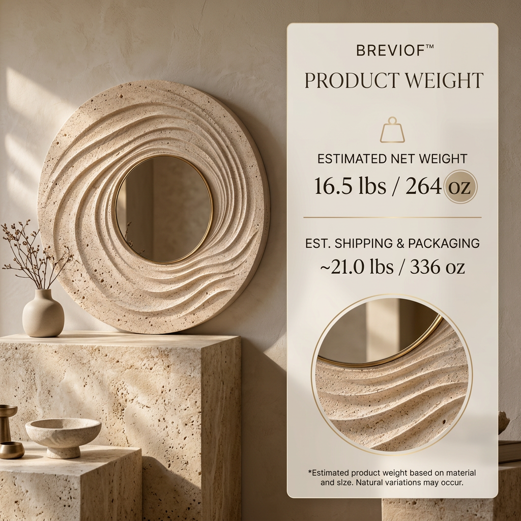 Breviof™ Concentric Ripple Round Wall Mirror