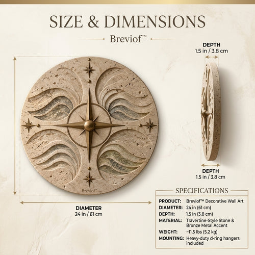 Breviof™ Compass Tide Round Wall Relief — image 2