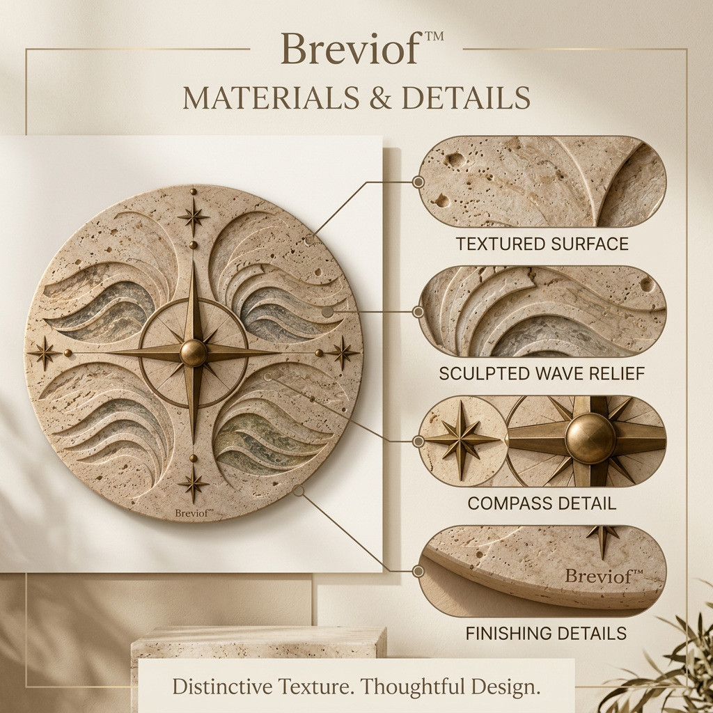 Breviof™ Compass Tide Round Wall Relief — image 3