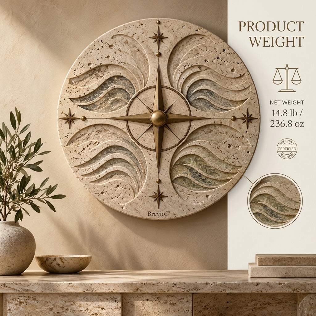 Breviof™ Compass Tide Round Wall Relief — image 4