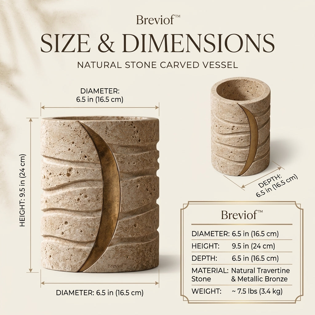 Breviof™ Crescent Groove Decorative Vase — image 1