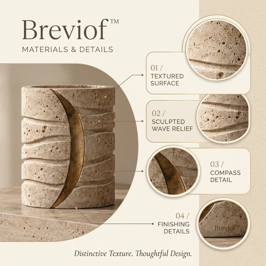 Breviof™ Crescent Groove Decorative Vase — image 2
