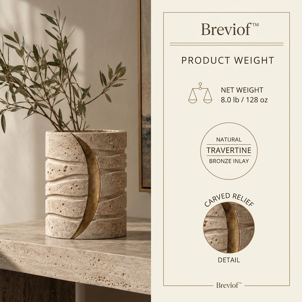 Breviof™ Crescent Groove Decorative Vase — image 3