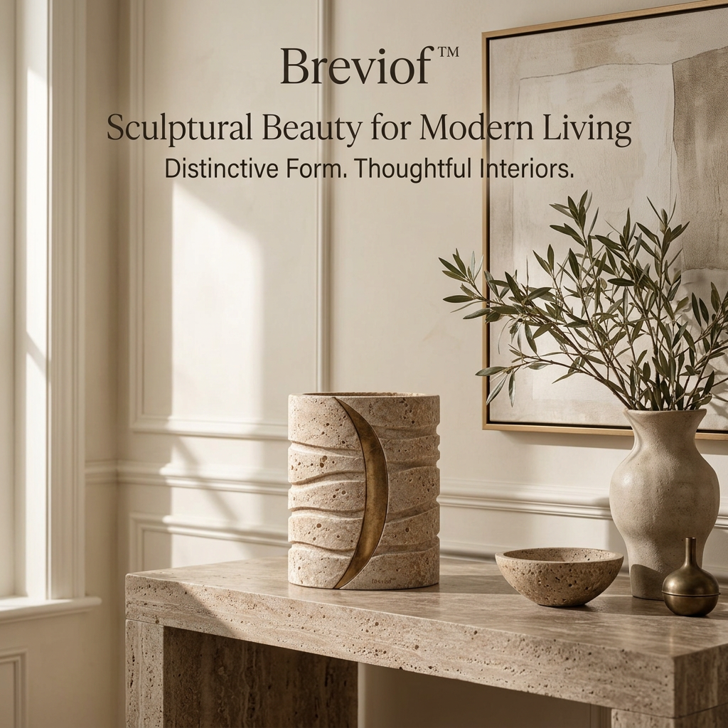 Breviof™ Crescent Groove Decorative Vase — image 5
