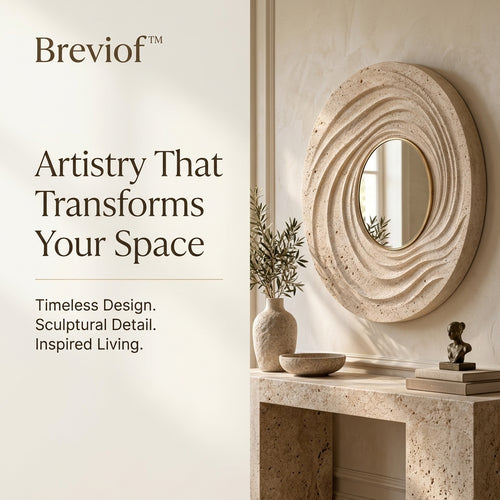 Breviof™ Concentric Ripple Round Wall Mirror — image 1