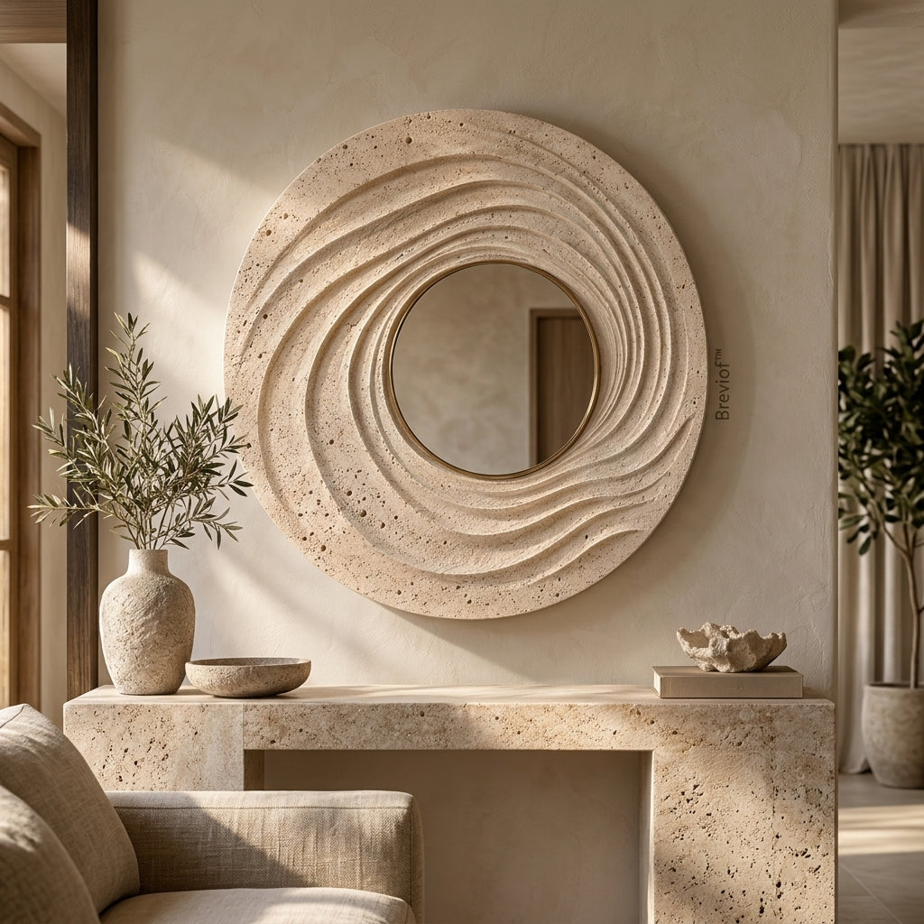Breviof™ Concentric Ripple Round Wall Mirror — image 5
