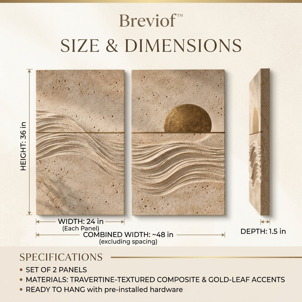 Breviof™ Golden Horizon Diptych Wall Art — image 2