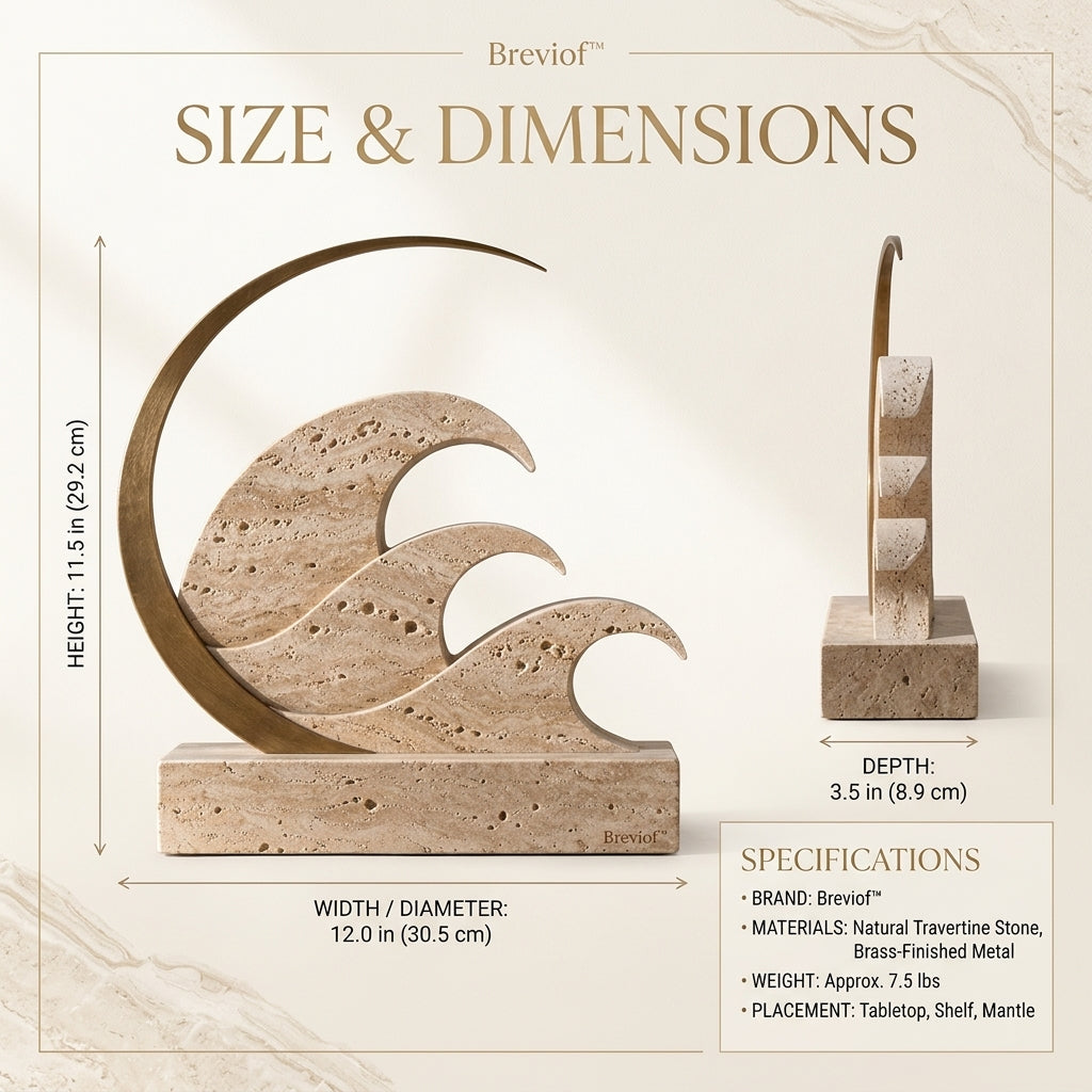 Breviof™ Crescent Wave Table Sculpture — image 2