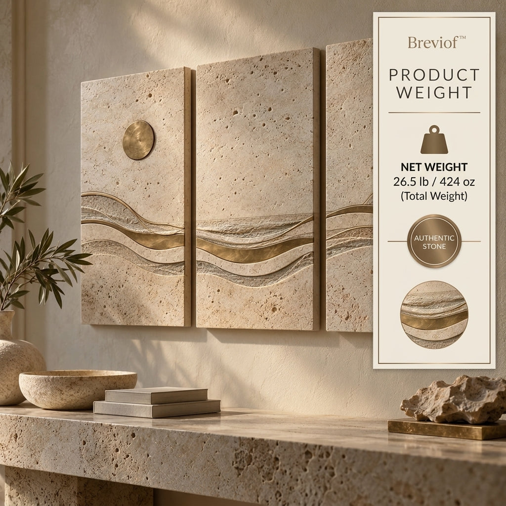 Breviof™ Golden Shore Triptych Wall Art — image 4