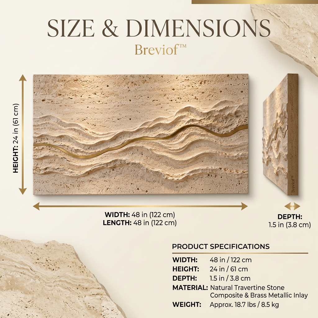 Breviof™ Layered Tide Horizontal Wall Relief — image 2