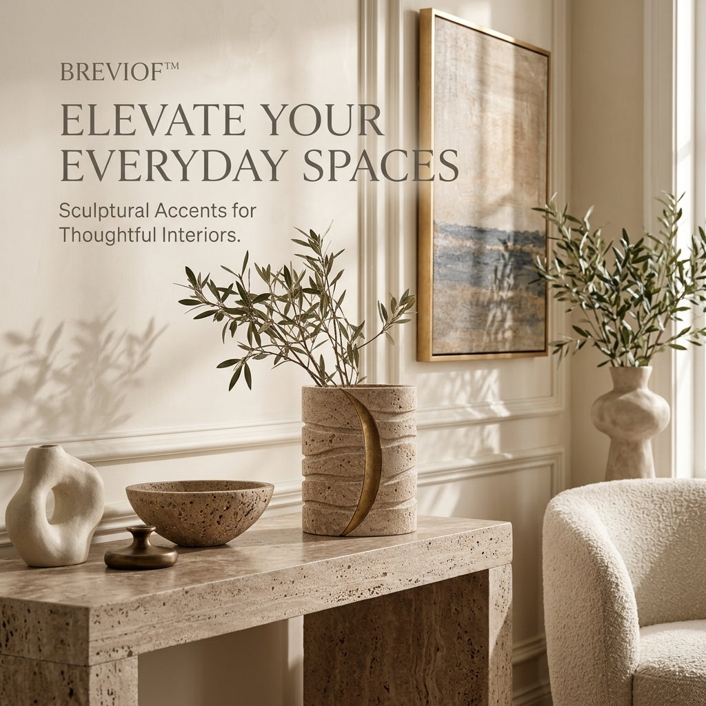 Breviof™ Crescent Groove Decorative Vase