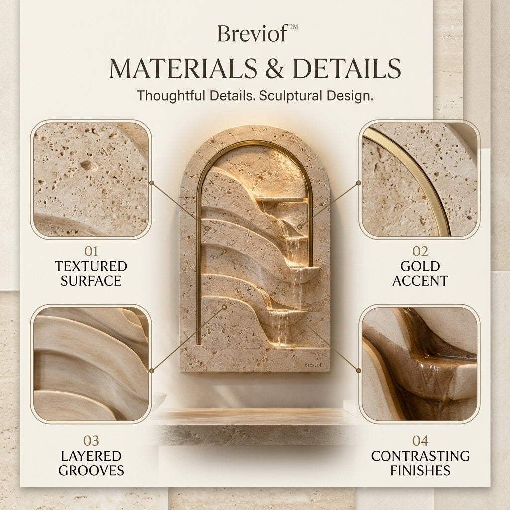 Breviof™ Arc Cascade Sculptural Wall Relief